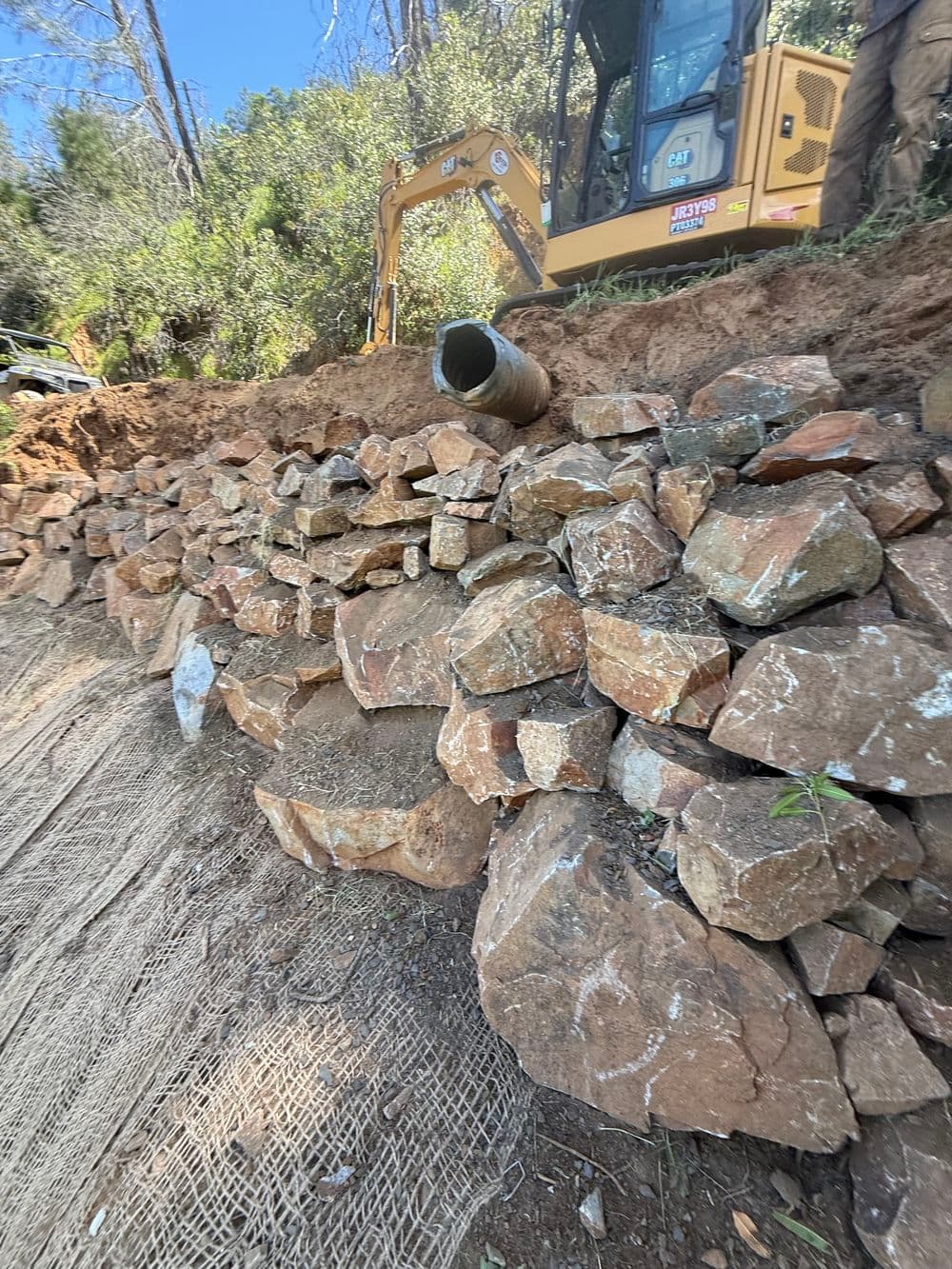 Gallery photos for Landslide Roadway Repair with Retaining Wall and Drainage in Oroville: Image #6