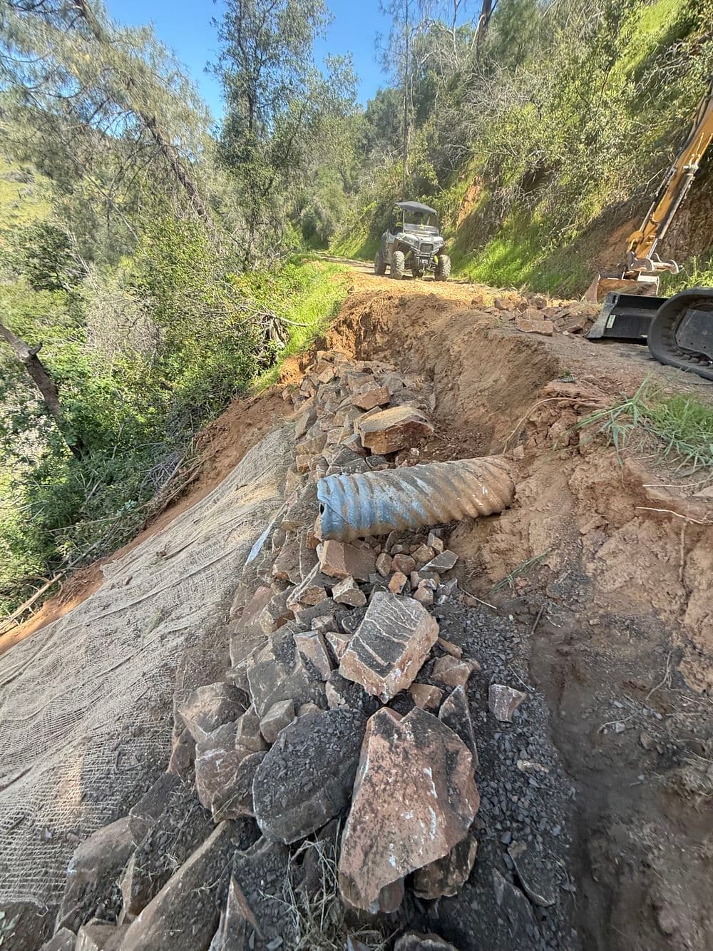 Gallery photos for Landslide Roadway Repair with Retaining Wall and Drainage in Oroville: Image #7