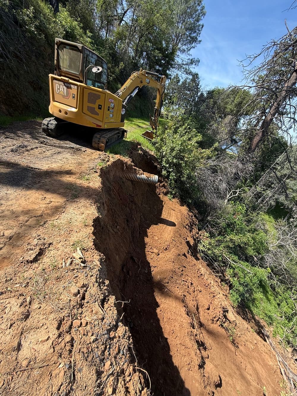 Gallery photos for Landslide Roadway Repair with Retaining Wall and Drainage in Oroville: Image #3