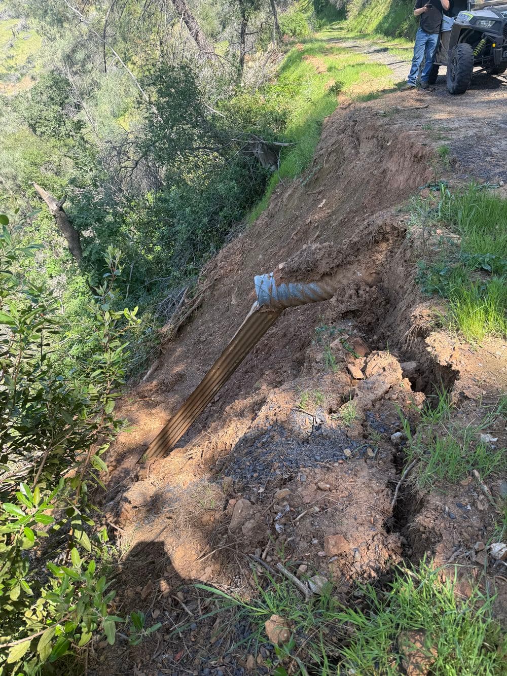 Gallery photos for Landslide Roadway Repair with Retaining Wall and Drainage in Oroville: Image #2