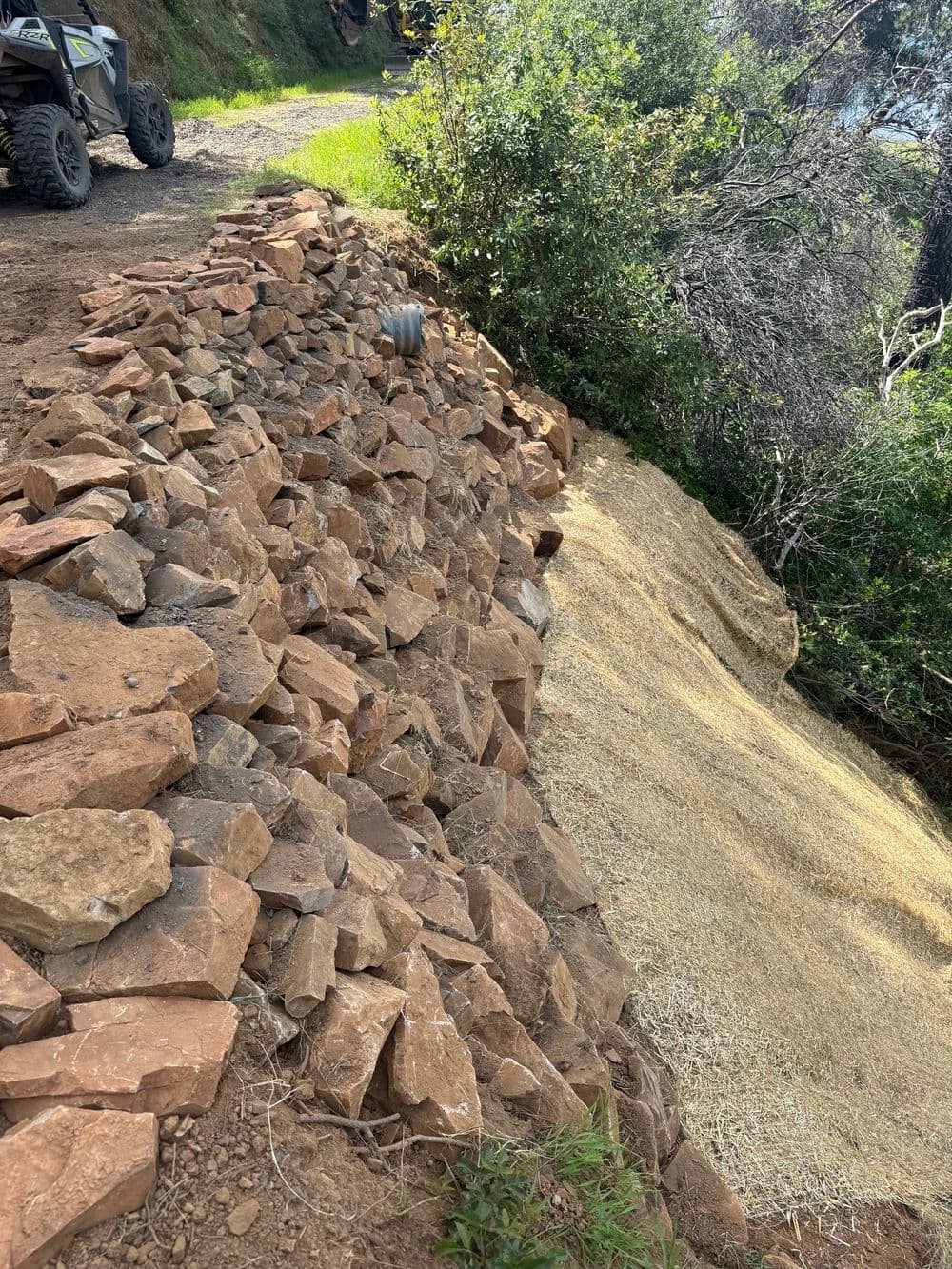 Landslide Roadway Repair with Retaining Wall and Drainage in Oroville image